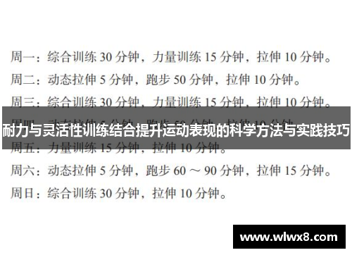耐力与灵活性训练结合提升运动表现的科学方法与实践技巧